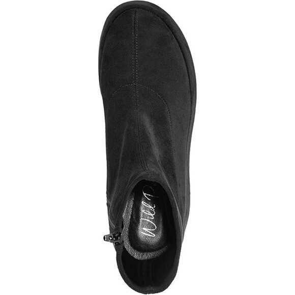 Wild Pair Womens Earlee Faux Suede Round Toe Ankle Booties Black Size 9 Medium - Picture 3 of 5